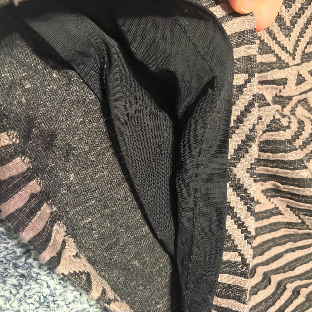 Anthropology Plenty by Tracy Reese Geometric Long Sleeve Dress in Black and Gray - Picture 12 of 15